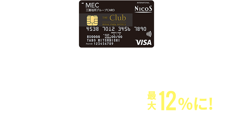 ホテルのご利用で 「ザ クラブポイント」もたまるお得な1枚！