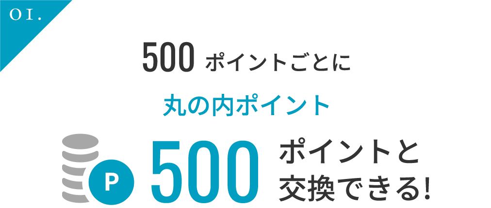 1,000ポイントごとに三菱地所グループ共通ギフトカード1,000円分と交換できる!