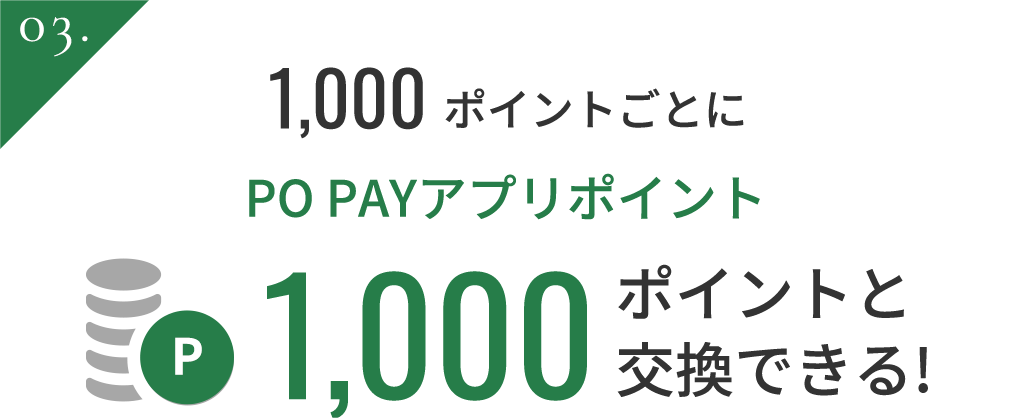 500ポイントごとにみなとみらいポイント500ポイントと交換できる!